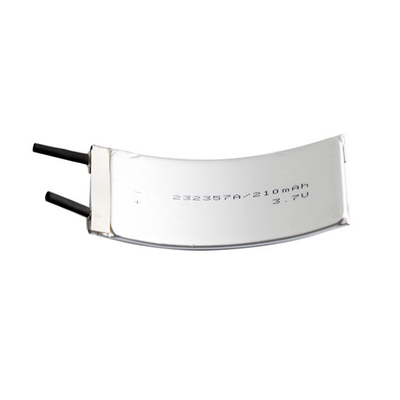 232357 Zakrzywiona bateria LiPo 210 mAh 3,7 V Niestandardowa bateria litowa