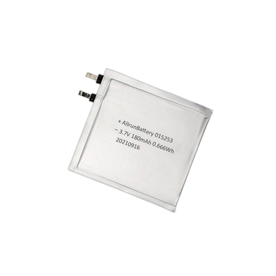1 mm ultra cienki akumulator LiPo 3,7 V 180 mAh 015253 do inteligentnych nakolanników