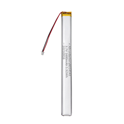 Bezpieczny 3,7 V 1600 mAh Niestandardowy akumulator LiPo Ultra wąskie akumulatory litowo-polimerowe do dyktafonów