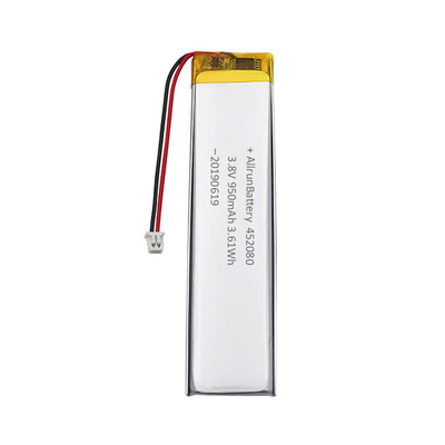 Elektronika ubieralna Ultra wąski akumulator LiPo 3,8 V 950 mAh 452080