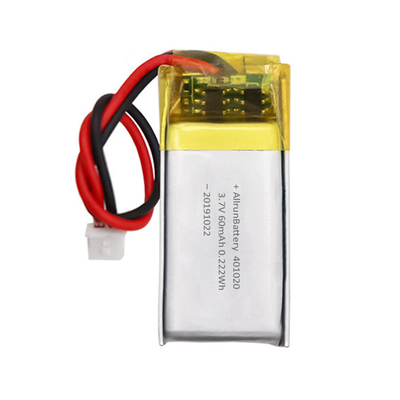 Lekki, niestandardowy akumulator Mini LiPo 3,7 V 60 mAh 401020
