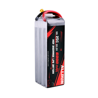 22.2V 25C Medyczna bateria litowa Wysoka C Rate 6S 6000mAh LiPo Bateria