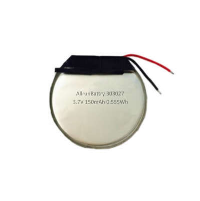 GPS Stabilna okrągła bateria LiPo 3,7 V 150 mah Niestandardowe baterie litowo-polimerowe