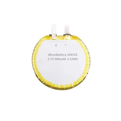 Niestandardowa niezawodna okrągła bateria LiPo 3,7 V 900 mAh 504543 do słuchawek Bluetooth