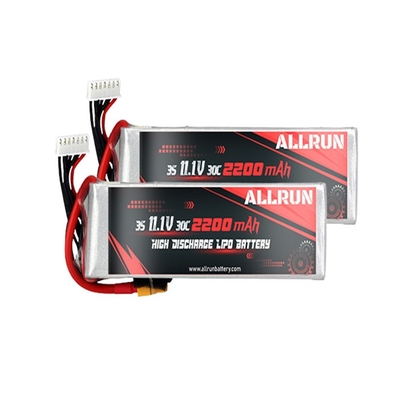 Akumulator LiPo 3S1P 30C o wysokim rozładowaniu 11,1 V 2200 mAh do samolotów RC