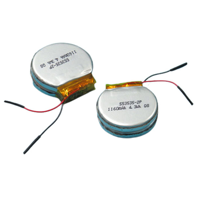 Medyczna niestandardowa bateria LiPo 1160 mAh 3,7 V Bateria litowo-polimerowa 1S2P
