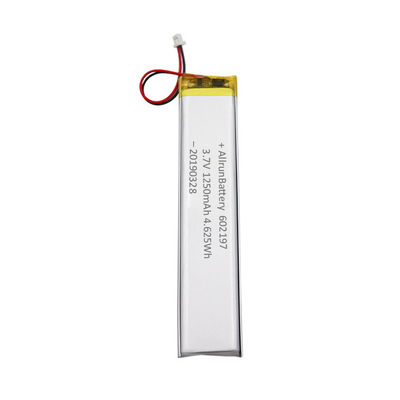 Light Ultra Narrow 1C Niestandardowy akumulator LiPo 3,7 V 1250 mAh 602197
