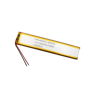 3,7 V 2650 mAh akumulatory litowo-polimerowe 6 mm ultra wąskie niestandardowe akumulatory LiPo