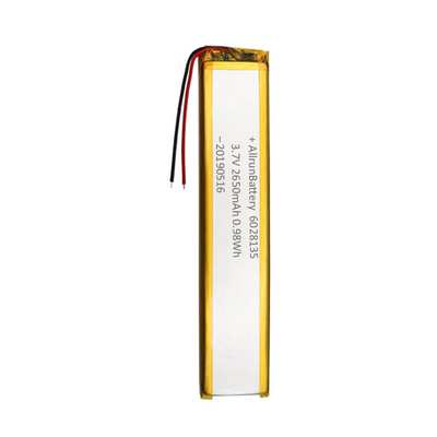 3,7 V 2650 mAh akumulatory litowo-polimerowe 6 mm ultra wąskie niestandardowe akumulatory LiPo