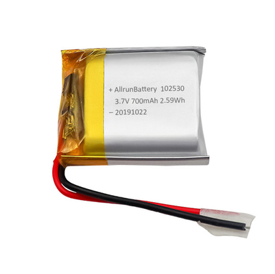 Niestandardowy lekki akumulator LiPo 3,7 V 700 mAh 102530