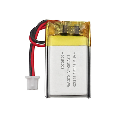 0,37 Wh 3,7 V 100 mAh Mini Akumulator LiPo Akumulator Niestandardowy 351523