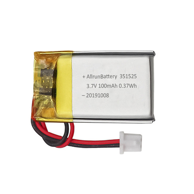 0,37 Wh 3,7 V 100 mAh Mini Akumulator LiPo Akumulator Niestandardowy 351523