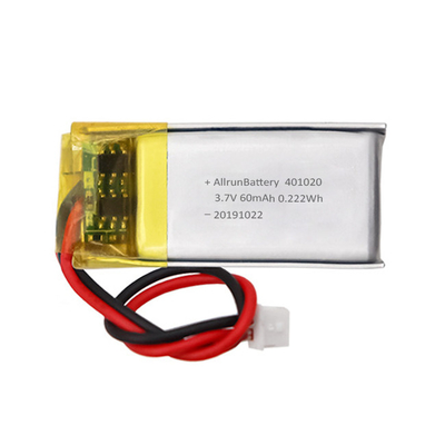 Lekki, niestandardowy akumulator Mini LiPo 3,7 V 60 mAh 401020