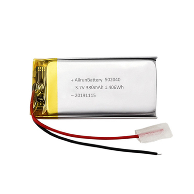 Cienki akumulator litowo-jonowy 3,7 V 380 mAh Niestandardowy akumulator litowo-jonowy