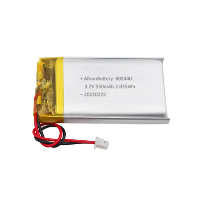Niestandardowy, mocny cienki akumulator LiPo 3,7 V 550 mAh 602440