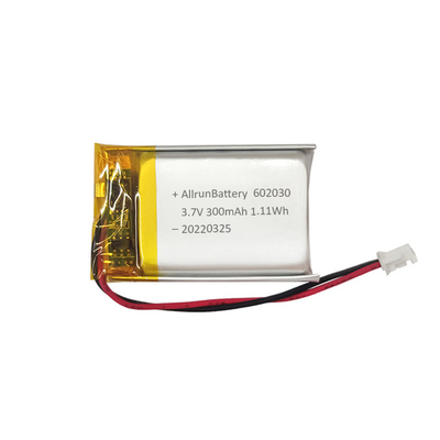 Lekki prostokątny akumulator litowo-polimerowy 602030 Akumulator LiPo 3,7 V 300 mAh