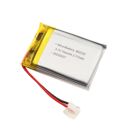 Prostokątny akumulator litowo-polimerowy Bezpieczeństwo 3,7 V 750 mAh Akumulator LiPo
