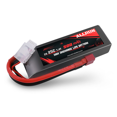 Akumulator LiPo 25C 2S 500mAh 7,4 V o wysokim rozładowaniu do elektronarzędzi
