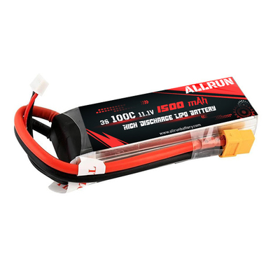 Akumulator LiPo o wysokim rozładowaniu 100C 1500mAh 3S 11,1V