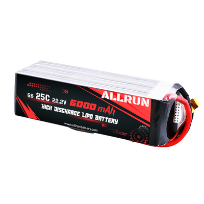 22.2V 25C Medyczna bateria litowa Wysoka C Rate 6S 6000mAh LiPo Bateria