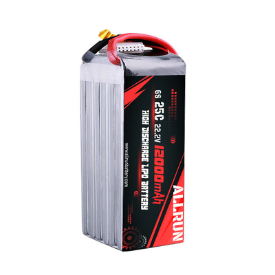 RC 25C 6S 12000 mAh LiPo Akumulator 22,2 V o wysokiej częstotliwości C
