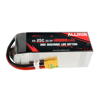 RC 25C 6S 12000 mAh LiPo Akumulator 22,2 V o wysokiej częstotliwości C