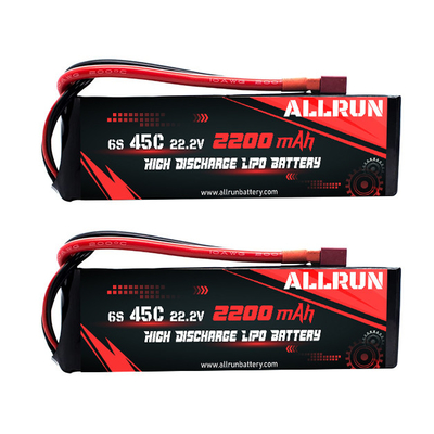 Sprzęt medyczny 45C 6S 22,2 V 2200 mAh Wysokie rozładowanie akumulatora LiPo