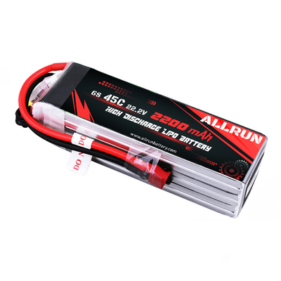 Sprzęt medyczny 45C 6S 22,2 V 2200 mAh Wysokie rozładowanie akumulatora LiPo