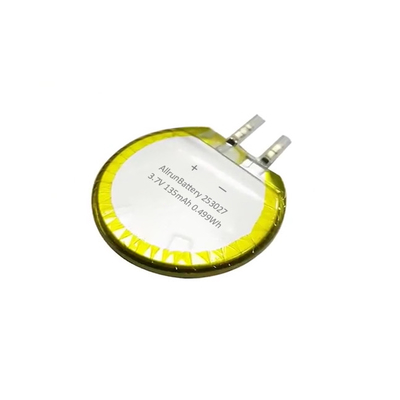 Bezpieczna okrągła bateria LiPo 3,7 V 135 mAh Niezawodna niestandardowa bateria litowo-polimerowa