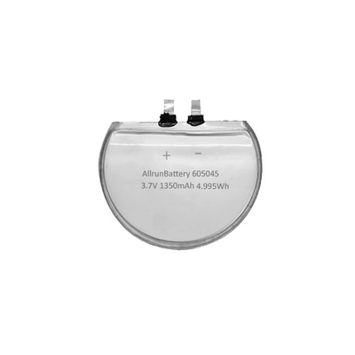 3,7 V 1350 mAh Niestandardowe okrągłe ogniwa LiPo Akumulator 655045