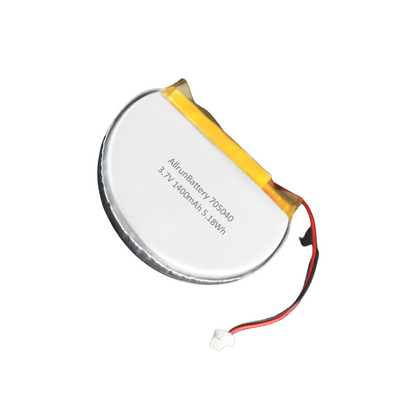 Niestandardowe okrągłe ogniwo LiPo 3,7 V 1400 mAh 705040 o dużej pojemności