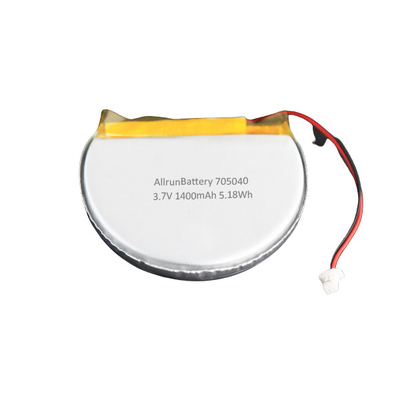Niestandardowe okrągłe ogniwo LiPo 3,7 V 1400 mAh 705040 o dużej pojemności