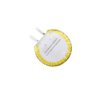 Niestandardowe okrągłe ogniwo LiPo 3,7 V 230 mAh 383027 o unikalnych kształtach
