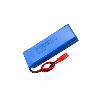 Medyczna bateria litowa 5C 2S1P 7,4 V 800 mAh LiPo