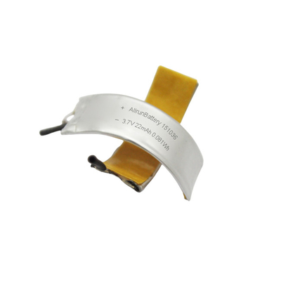 Nowatorska zakrzywiona bateria LiPo 22 mAh 3,7 V ogniwo litowo-polimerowe