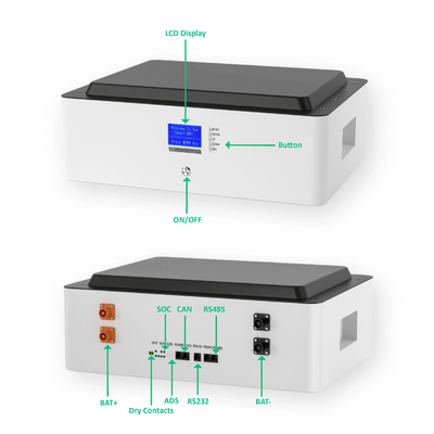 51,2 V 100 Ah 5 kWh Akumulator do montażu w stojaku 6000 razy do systemu energii słonecznej